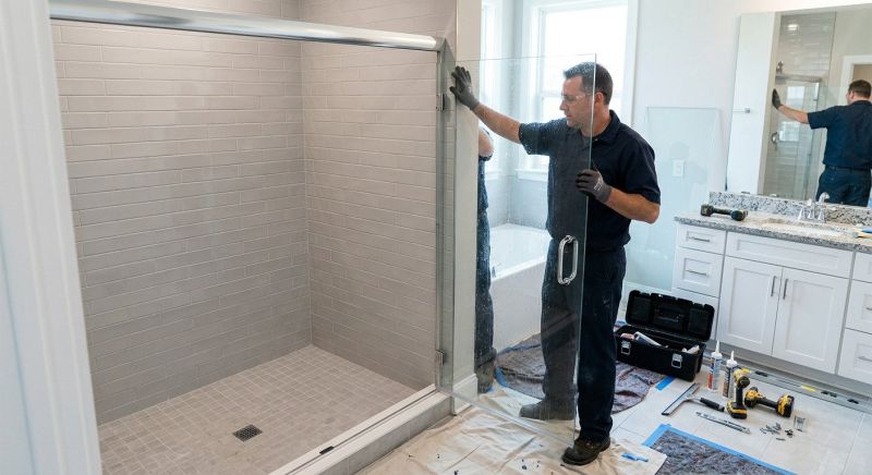 Glass Shower Door Installation project example
